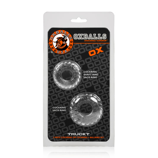 OXBALLS TRUCKT 2-pack stretchy cockring CLEAR
