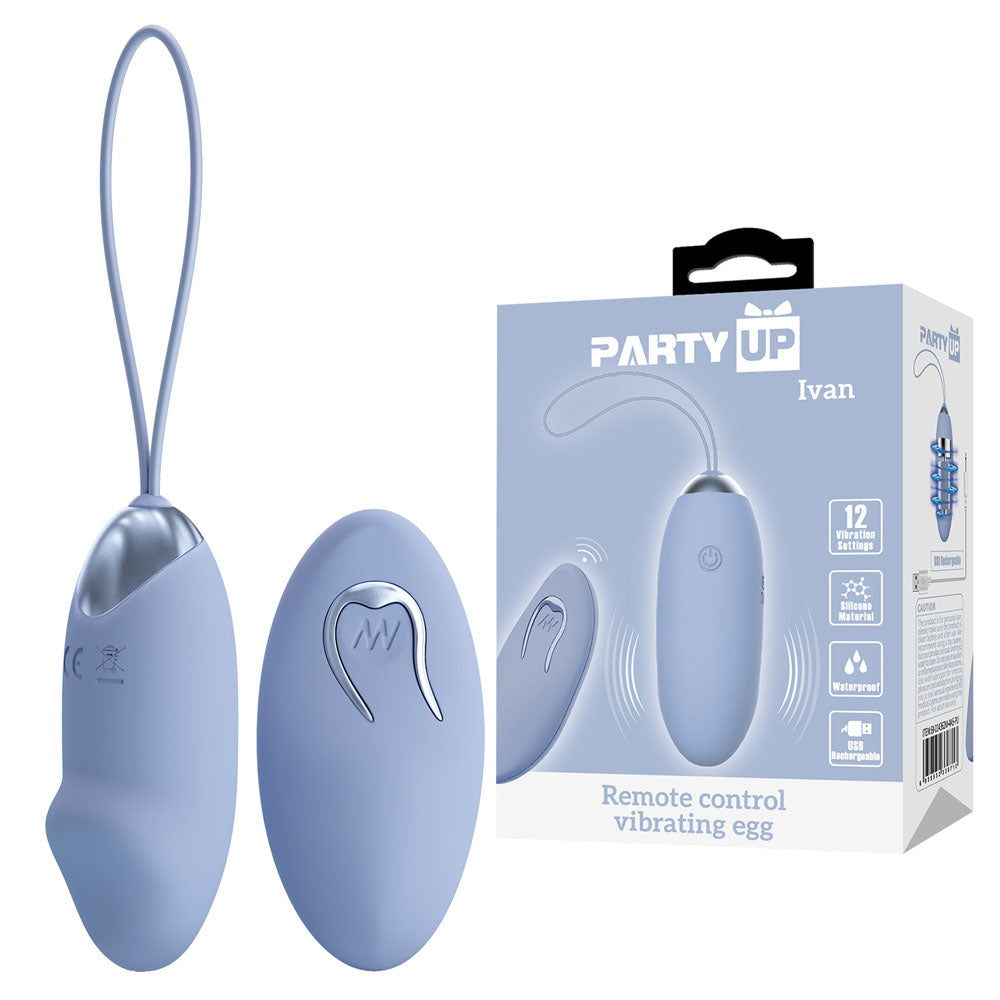 Party Up IVAN Remote Egg -  -  USB Rechargeable Vibrating Egg with Wireless Remote