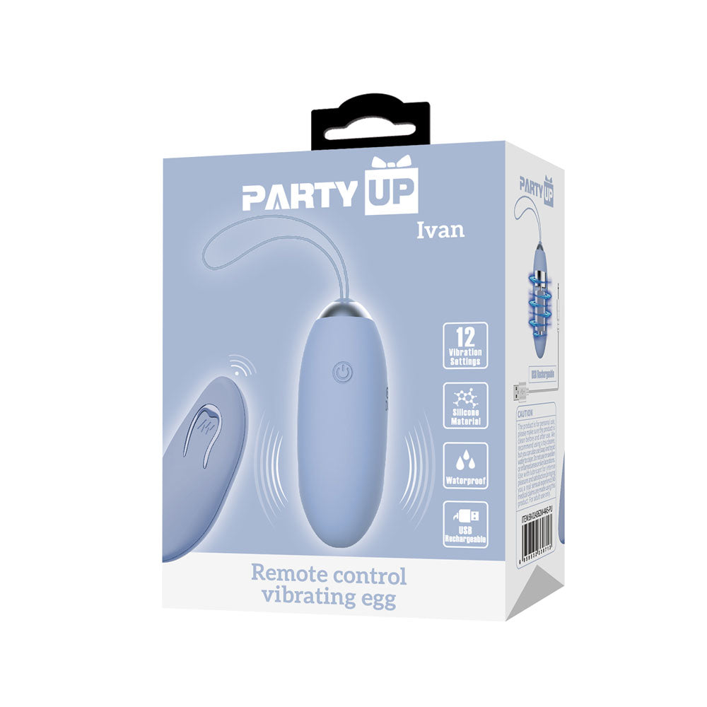 Party Up IVAN Remote Egg -  -  USB Rechargeable Vibrating Egg with Wireless Remote