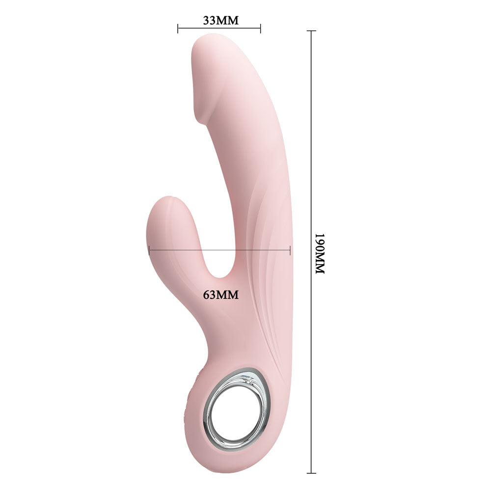 Party Up DAVE Rabbit Vibe -  -  19 cm USB Rechargeable Rabbit Vibrator