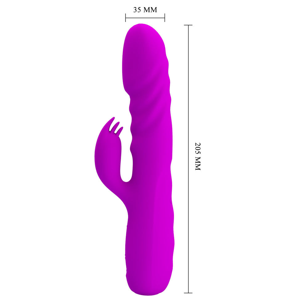Party Up BOB Thrusting Vibe -  -  25 cm USB Rechargeable Thrusting Rabbit Vibrator