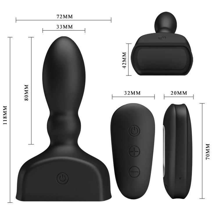 MR PLAY Inflatable Anal Plug -  USB Rechargeable Inflatable Anal Plug with Wireless Remote