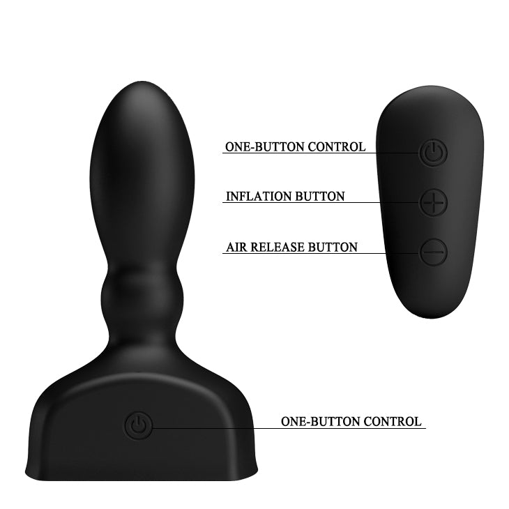 MR PLAY Inflatable Anal Plug -  USB Rechargeable Inflatable Anal Plug with Wireless Remote