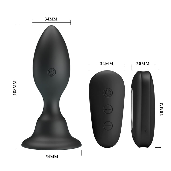 MR PLAY Vibrating Anal Plug -  10.8 cm USB Rechargeable Vibrating Butt Plug with Remote