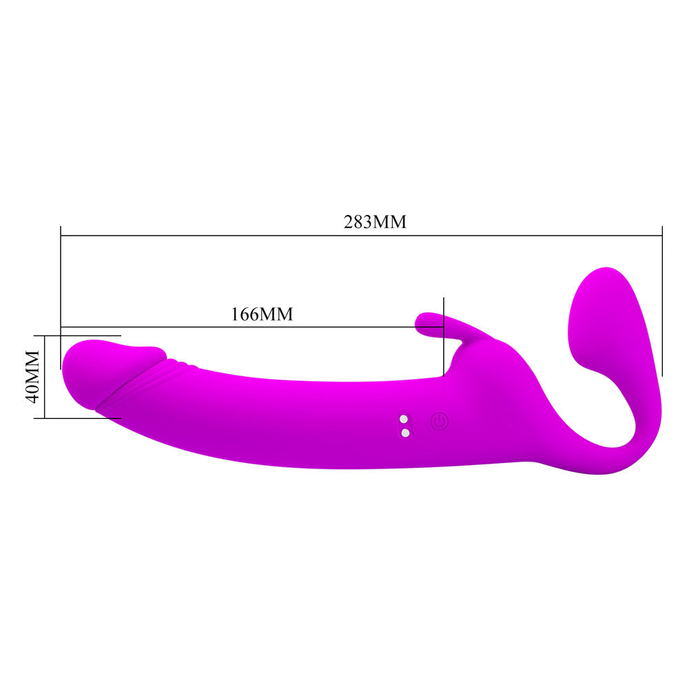 Party Up OLIVER Strapless Strap-On -  28.3 cm USB Rechargeable Strapless Strap-On