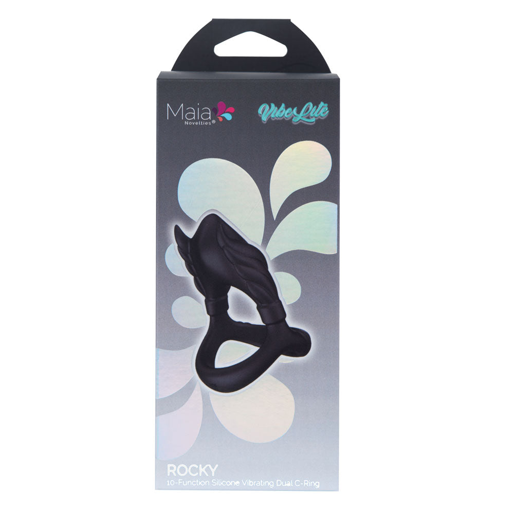 Maia ROCKY -  -  USB Rechargeable Vibrating Cock & Balls Ring Cock Ring