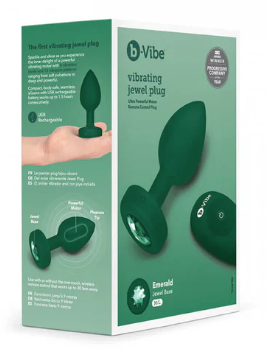 B-Vibe VIBRATING JEWEL PLUG M/L GREEN