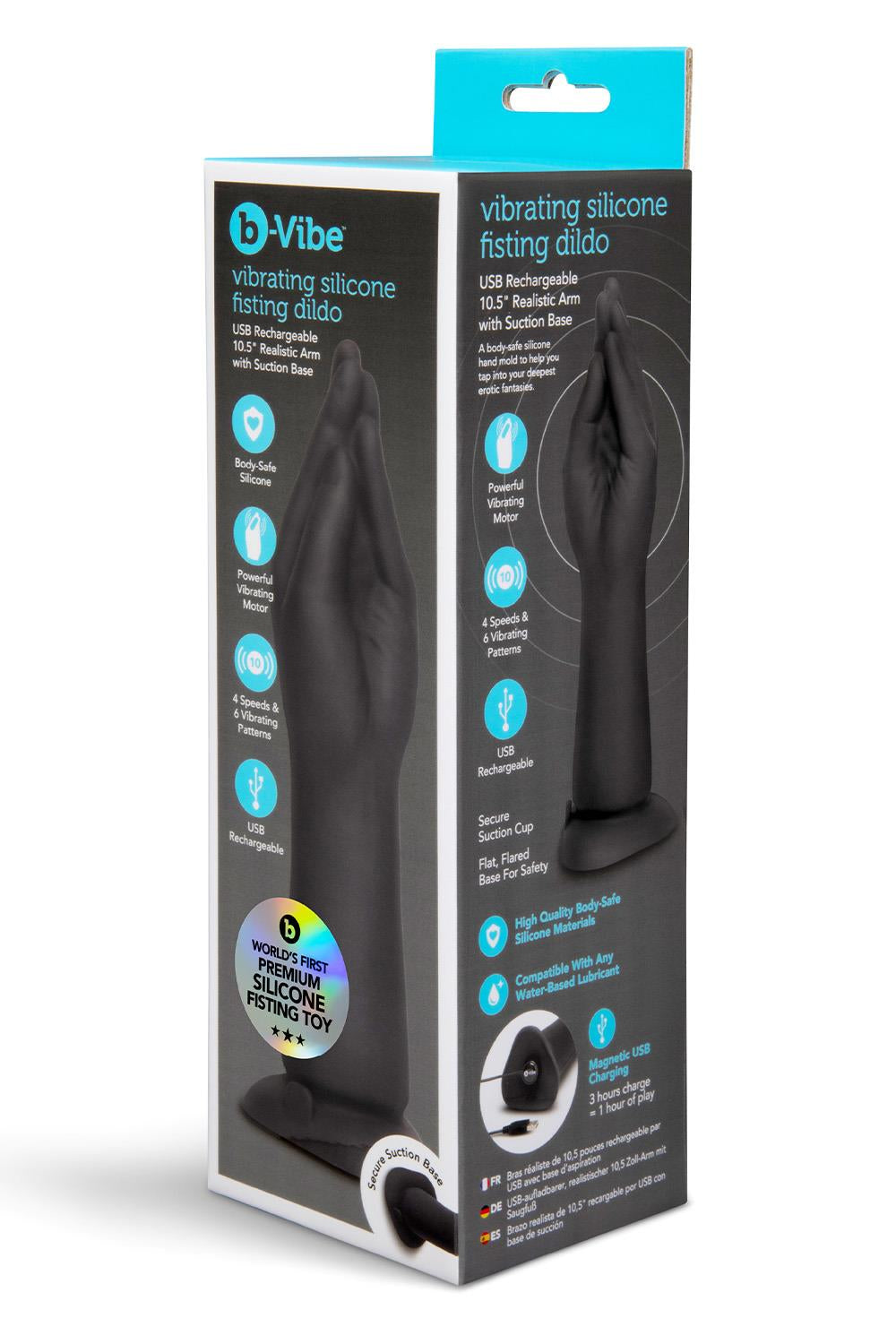 B-VIBE VIBRATING SILICONE FISTING DILDO