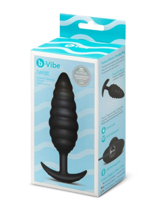 b-Vibe Twist Texture Plug - Black
