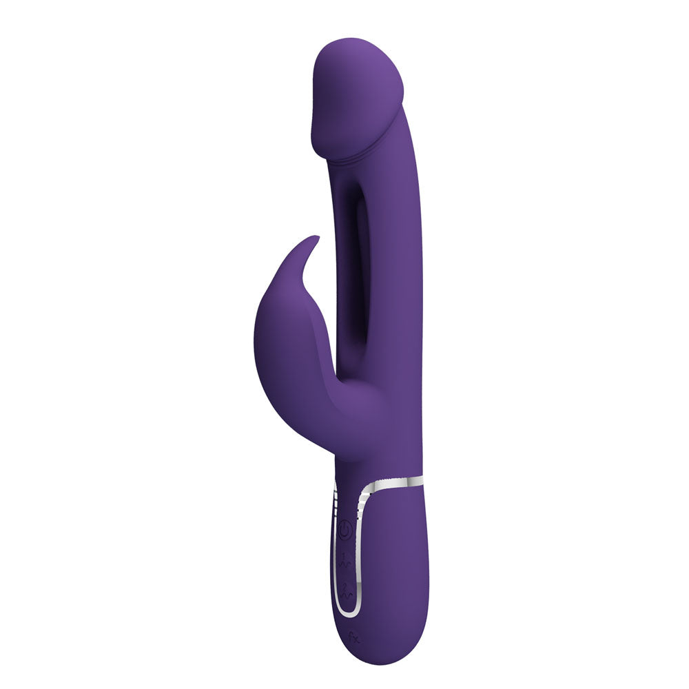 Party Up DAVID Swinging Vibe -  -  23.2 cm USB Rechargeable Rabbit Vibrator with Flicking Arm