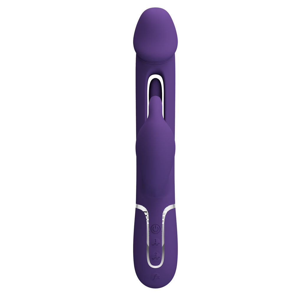 Party Up DAVID Swinging Vibe -  -  23.2 cm USB Rechargeable Rabbit Vibrator with Flicking Arm