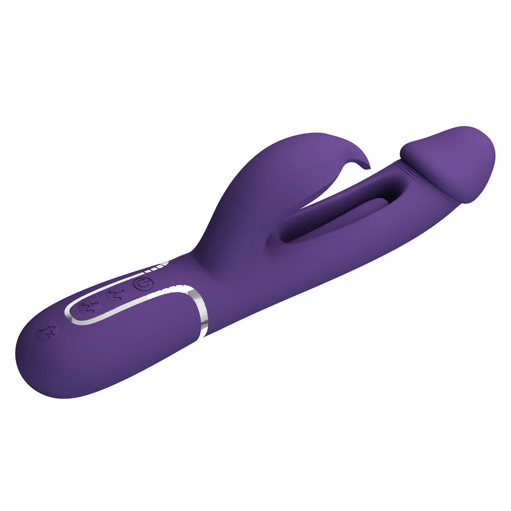 Party Up DAVID Swinging Vibe -  -  23.2 cm USB Rechargeable Rabbit Vibrator with Flicking Arm