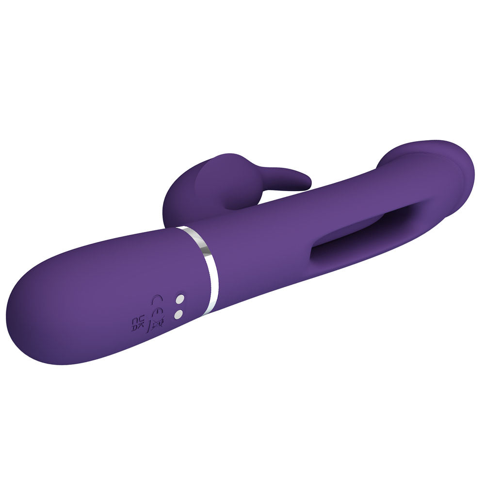 Party Up DAVID Swinging Vibe -  -  23.2 cm USB Rechargeable Rabbit Vibrator with Flicking Arm