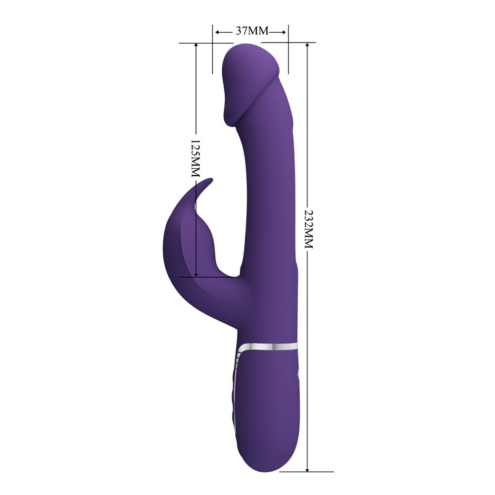 Party Up DAVID Swinging Vibe -  -  23.2 cm USB Rechargeable Rabbit Vibrator with Flicking Arm