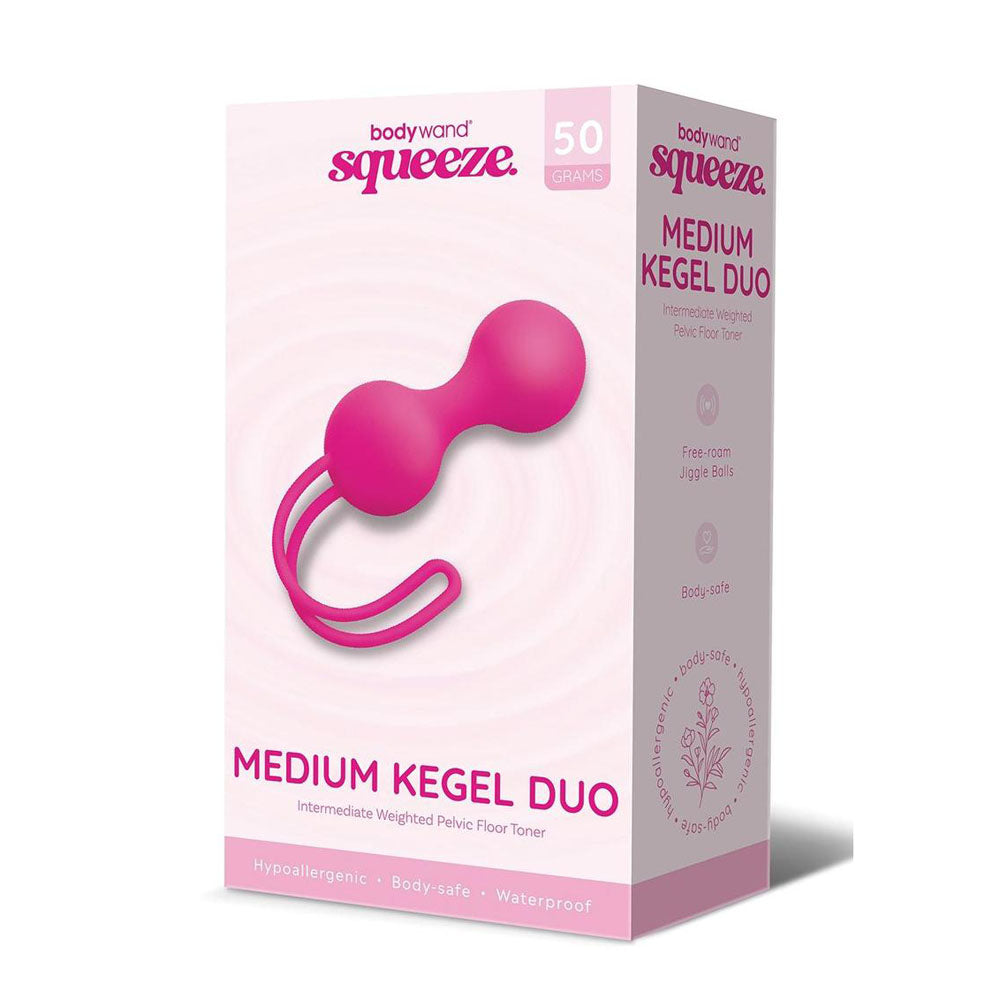 Bodywand Squeeze Medium Kegel Duo - Kegel Balls - 50 grams Pink