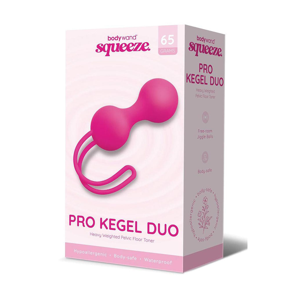Bodywand Squeeze Pro Kegel Duo - Kegel Balls - 65 grams Pink