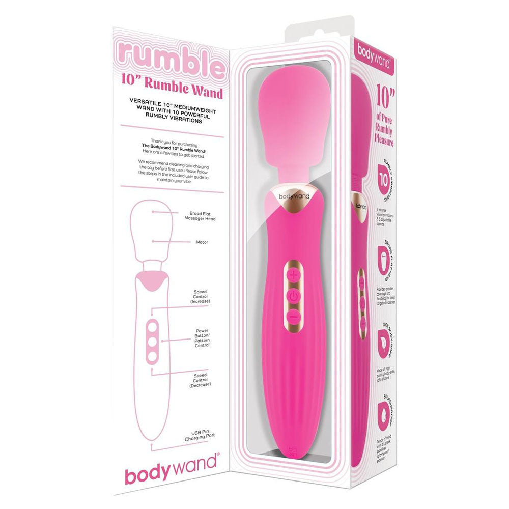 Bodywand RUMBLE WAND 10 Inch - Hot  24 cm USB Rechargeable Massage Wand