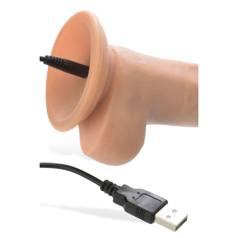 Adam & Eve Adam's True Feel Rechargeable Dildo -  17.8 cm (7'') USB Rechargeable Vibrating Dong