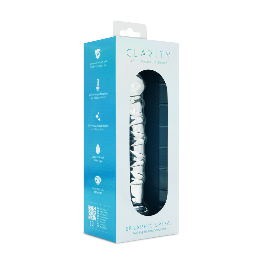 Clarity - Seraphic Spiral -  16 cm Glass Dildo