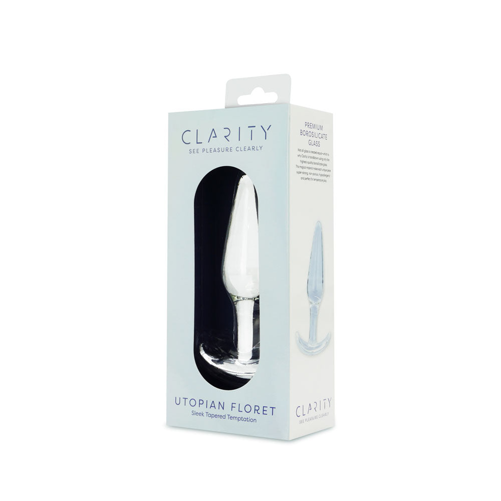 Clarity - Utopian Floret -  11 cm Glass Butt Plug