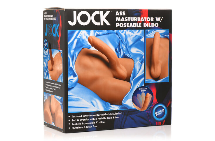 Jock Ass Masturbator w/ Poseable Dildo Medium
