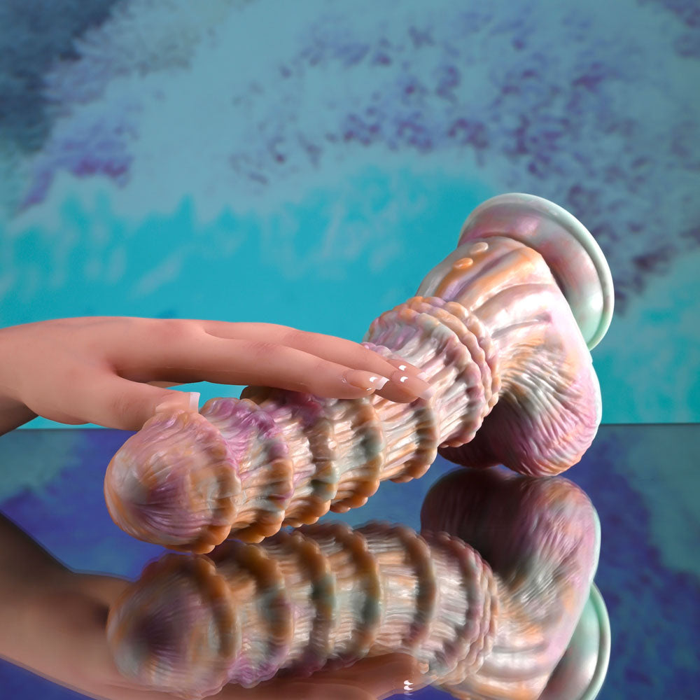 Evolved FANTASY Alien Dildo - Multicoloured 27.6 cm USB Rechargeable Vibrating Fantasy Dildo with Remote