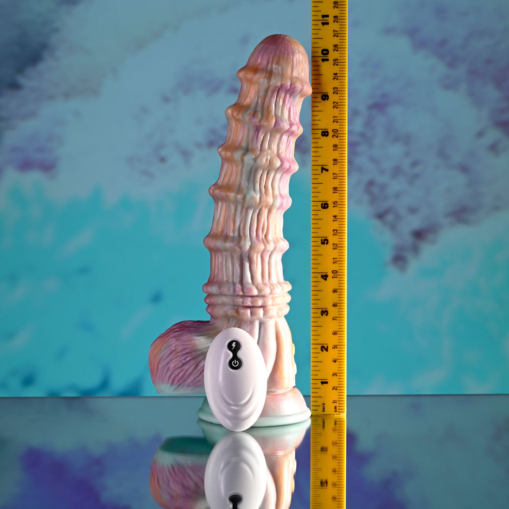 Evolved FANTASY Alien Dildo - Multicoloured 27.6 cm USB Rechargeable Vibrating Fantasy Dildo with Remote