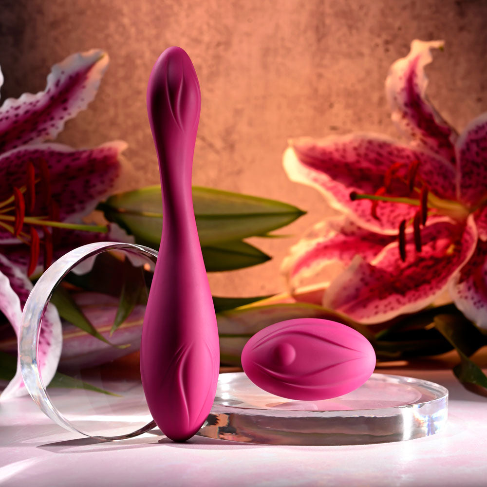 Evolved CHERRY POSE -  16.1 cm USB Rechargeable Flexible & Posable Vibrator with Remote