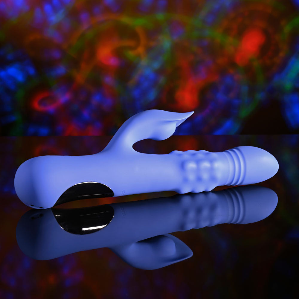 Evolved POP GOES THE O -  24.7 cm USB Rechargeable Thrusting & Bulging Rabbit Vibrator