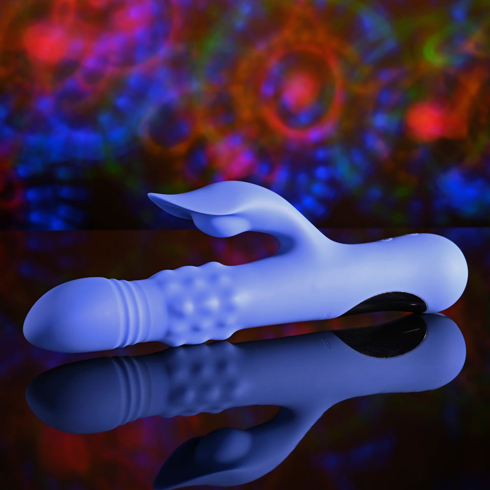 Evolved POP GOES THE O -  24.7 cm USB Rechargeable Thrusting & Bulging Rabbit Vibrator