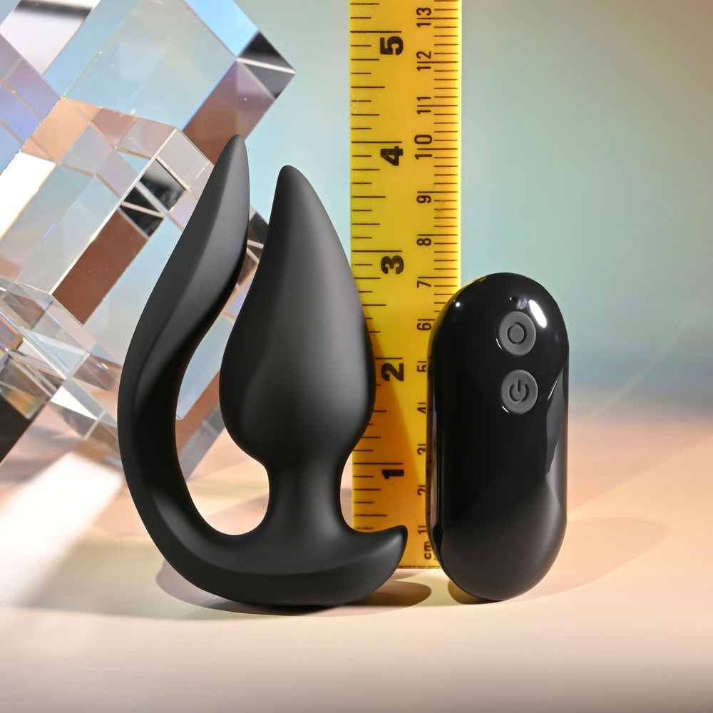 Evolved THE GENIE -  11.2 cm USB Rechargeable Vibrating Plug with Wireless Remote