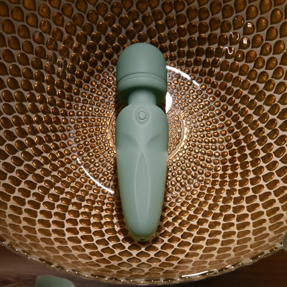 Evolved RUMBLE WAND - Olive Greeb 13.4 USB Rechargeable Mini Massage Wand