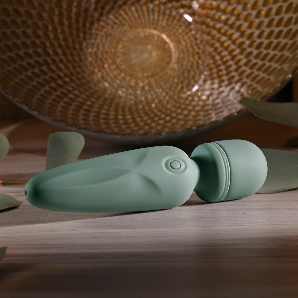 Evolved RUMBLE WAND - Olive Greeb 13.4 USB Rechargeable Mini Massage Wand