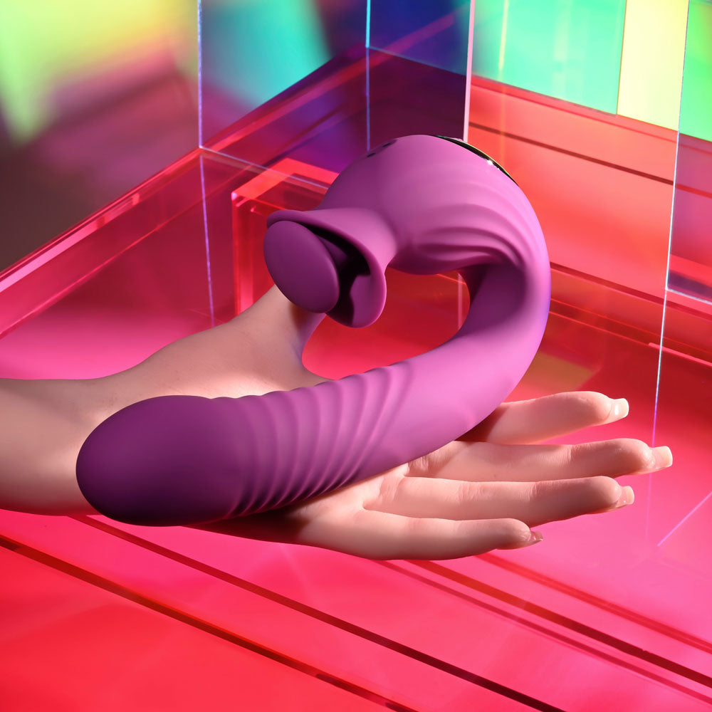 Evolved DEEP ECSTASY -  16.5 cm USB Rechargeable Thrusting and Tapping Vibrator