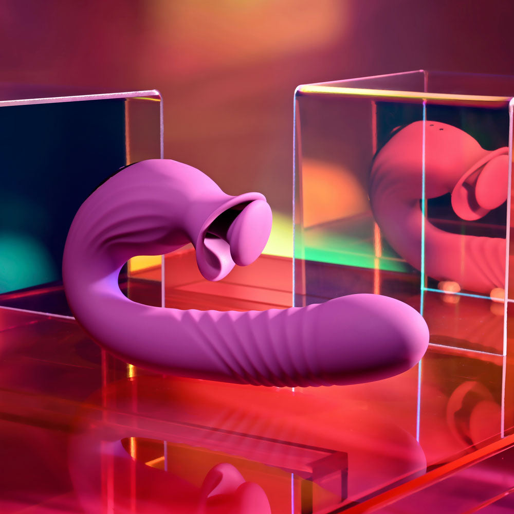 Evolved DEEP ECSTASY -  16.5 cm USB Rechargeable Thrusting and Tapping Vibrator