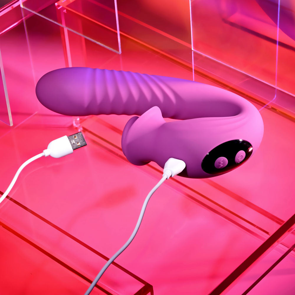 Evolved DEEP ECSTASY -  16.5 cm USB Rechargeable Thrusting and Tapping Vibrator