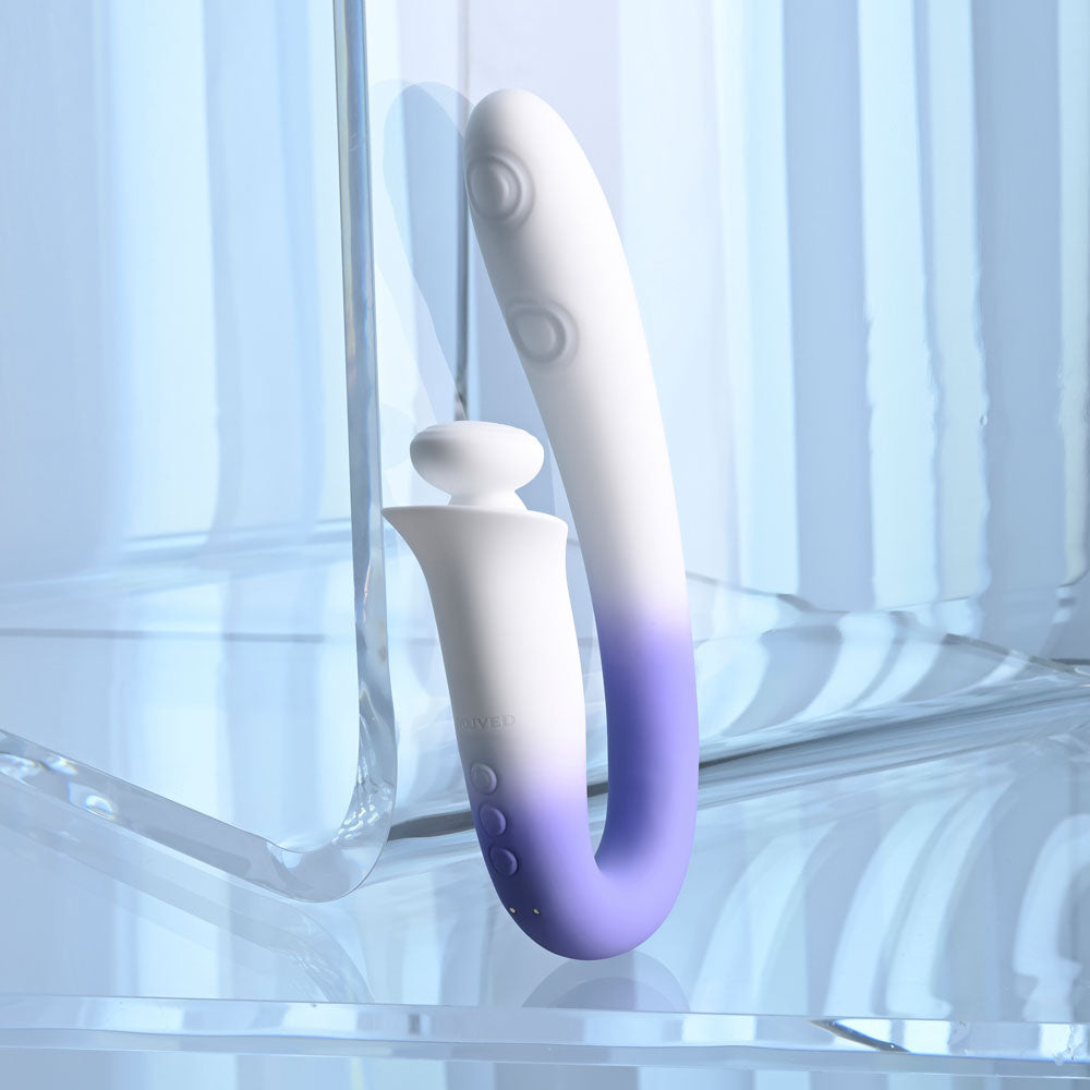 Evolved SPRING LOADED - /Purple 23 cm USB Rechargeable Multi-Tapping Vibrator
