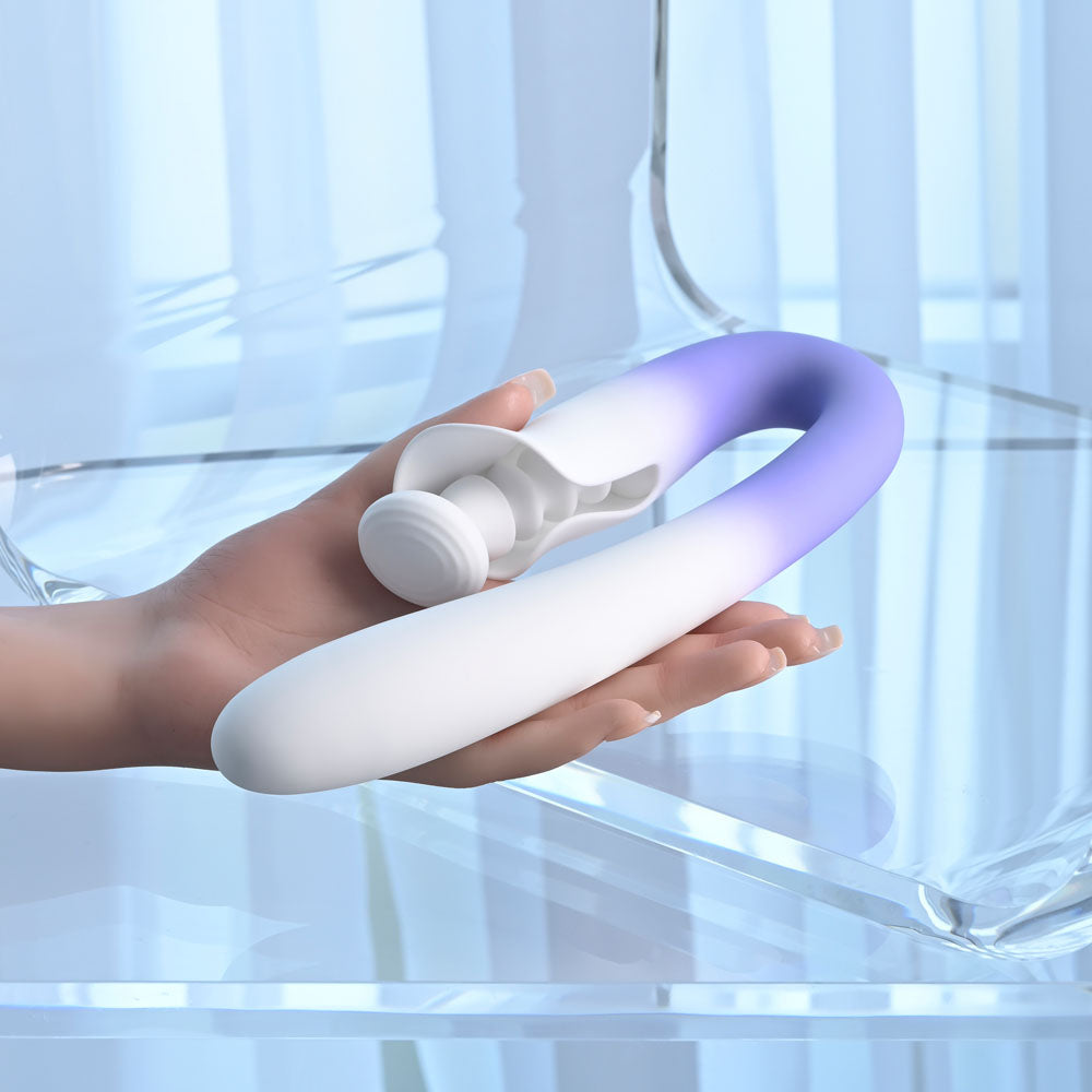 Evolved SPRING LOADED - /Purple 23 cm USB Rechargeable Multi-Tapping Vibrator