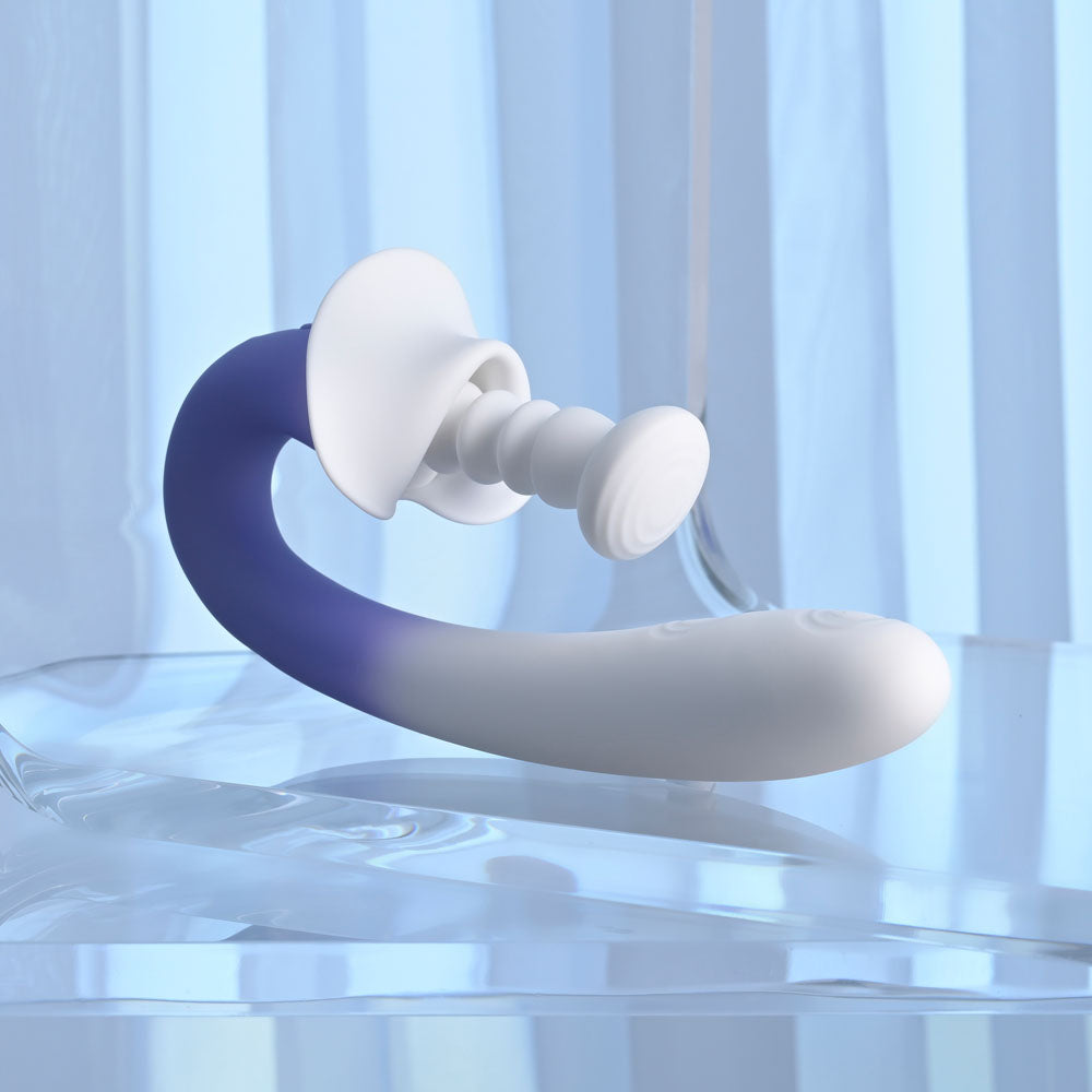 Evolved SPRING LOADED - /Purple 23 cm USB Rechargeable Multi-Tapping Vibrator