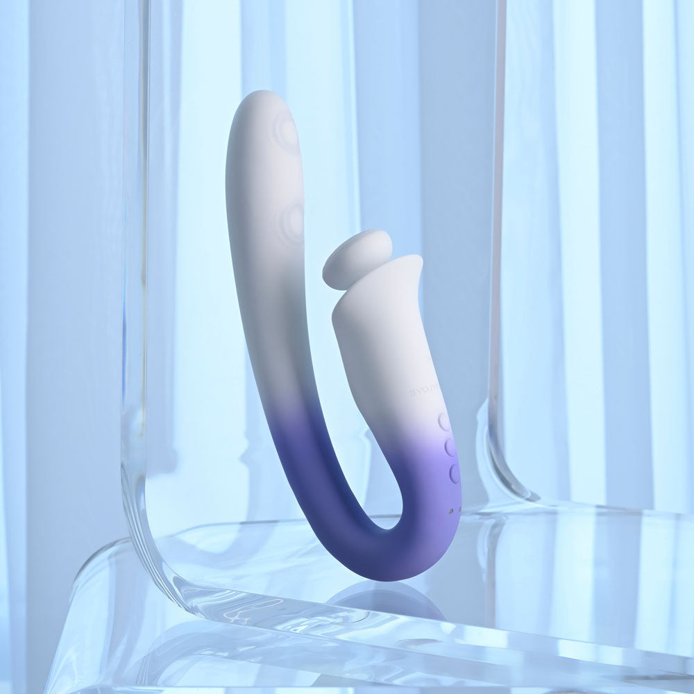 Evolved SPRING LOADED - /Purple 23 cm USB Rechargeable Multi-Tapping Vibrator