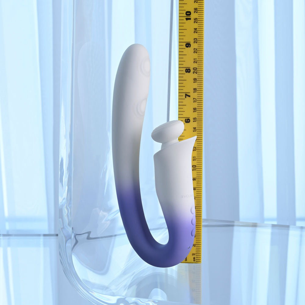 Evolved SPRING LOADED - /Purple 23 cm USB Rechargeable Multi-Tapping Vibrator