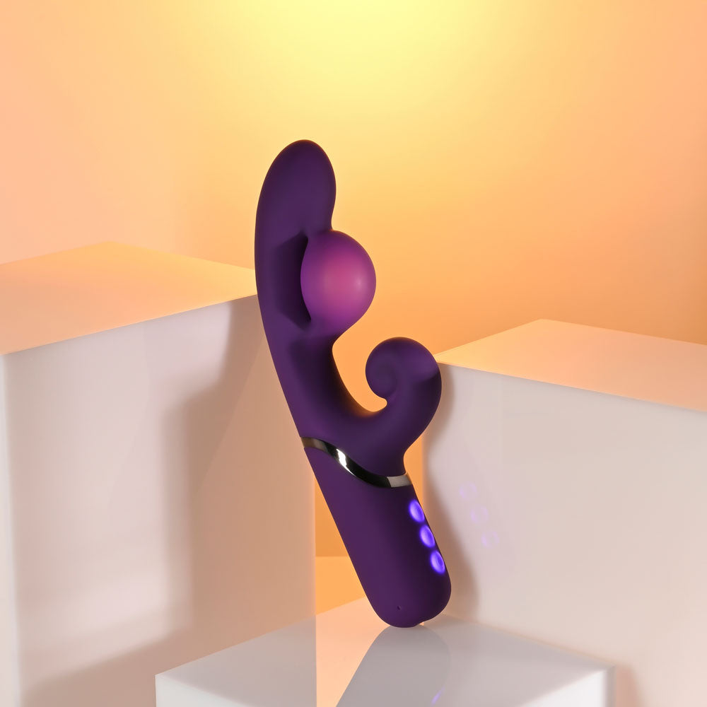 Evolved PLEASURE PUFF -  24.1 cm USB Rechargeable Inflatable Rabbit Vibrator
