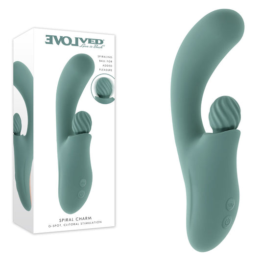 Evolved SPIRAL CHARM -  18 cm USB Rechargeable Rabbit Vibrator