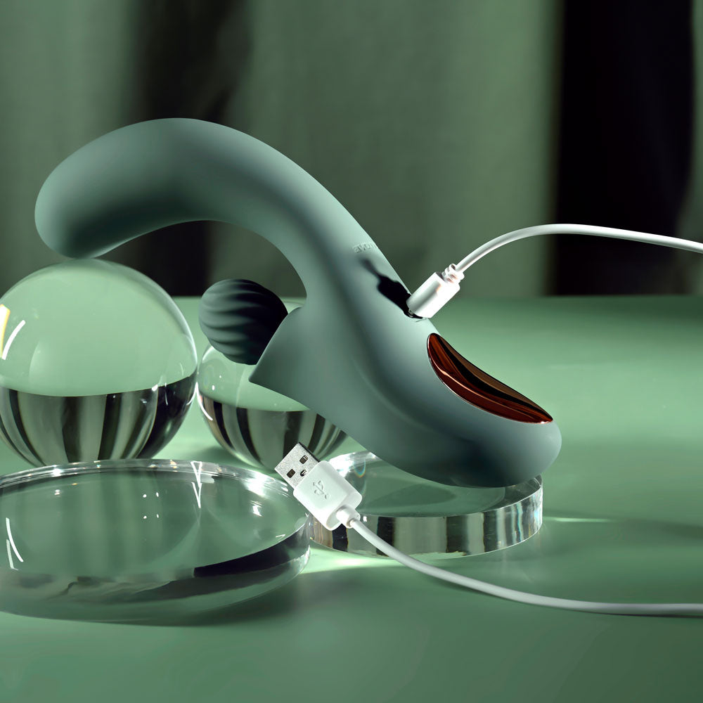Evolved SPIRAL CHARM -  18 cm USB Rechargeable Rabbit Vibrator