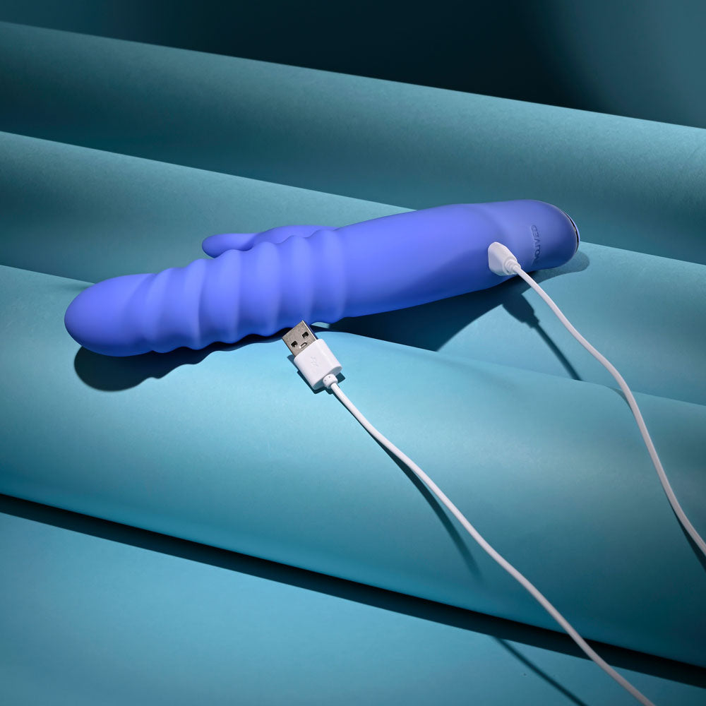 Evolved KNOCK KNOCK -  22.9 cm USB Rechargeable Rabbit Vibrator with Flicking Head