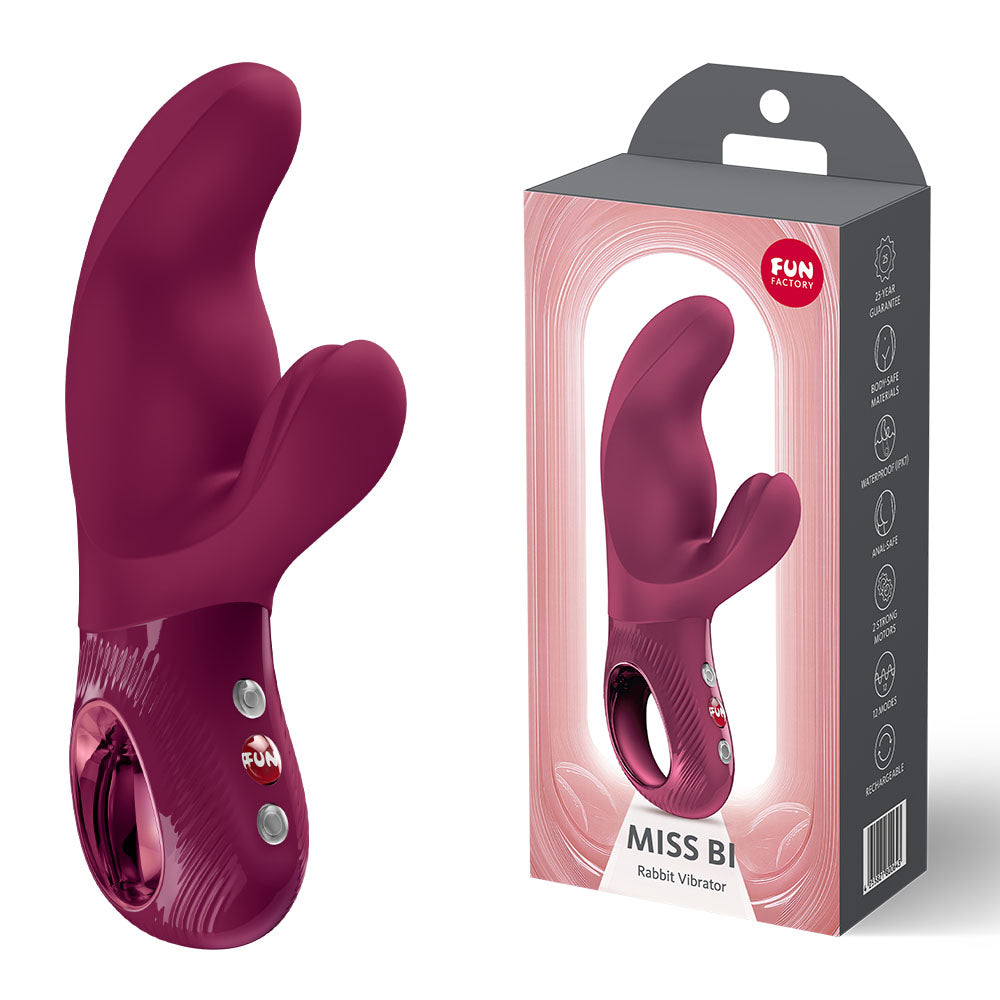 Fun Factory MISS BI Wine  - Wine  17 cm USB-C Rechargeable Vibrator