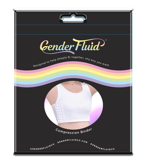 GENDER FLUID CHEST COMPRESSION BINDER WHITE 3XL