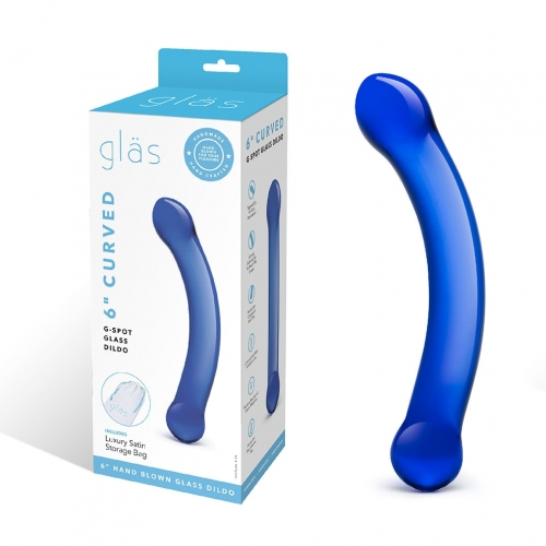 Glas 6" Curved G-Spot Dildo