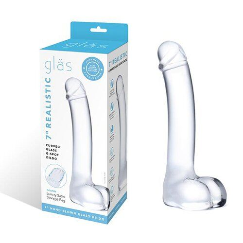 Glas 7" Realistic Curved G-Spot Dildo