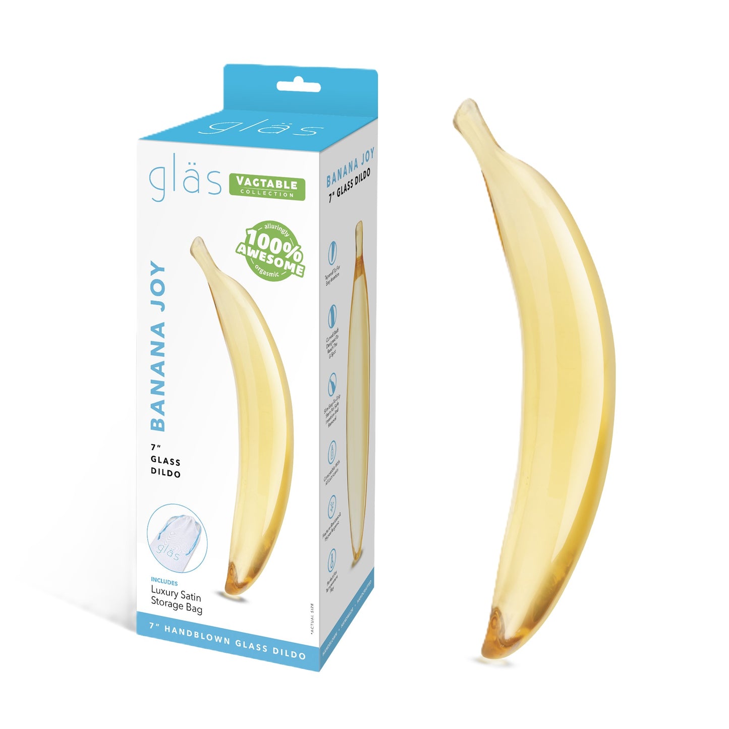 Glas Banana Joy 7" Dildo